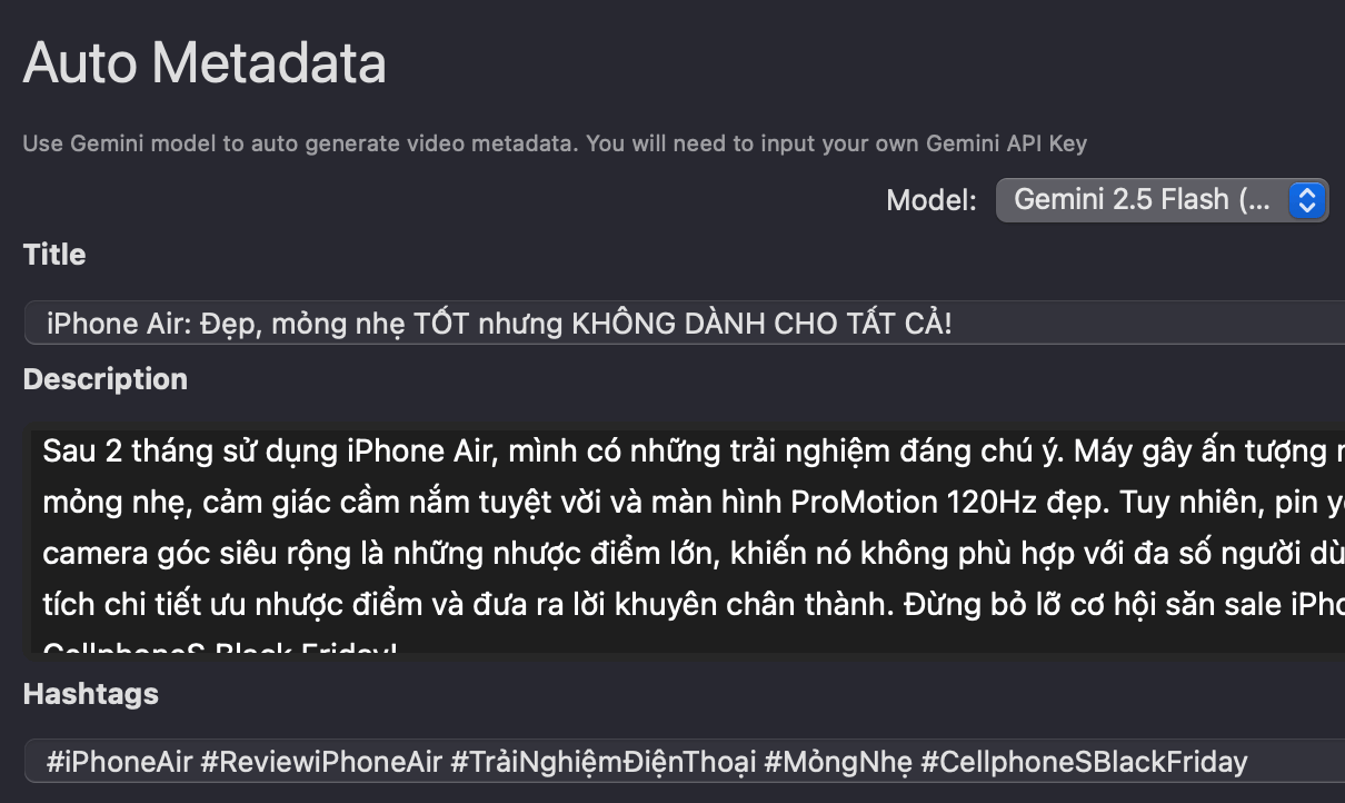 AI Suggestions Screenshot
