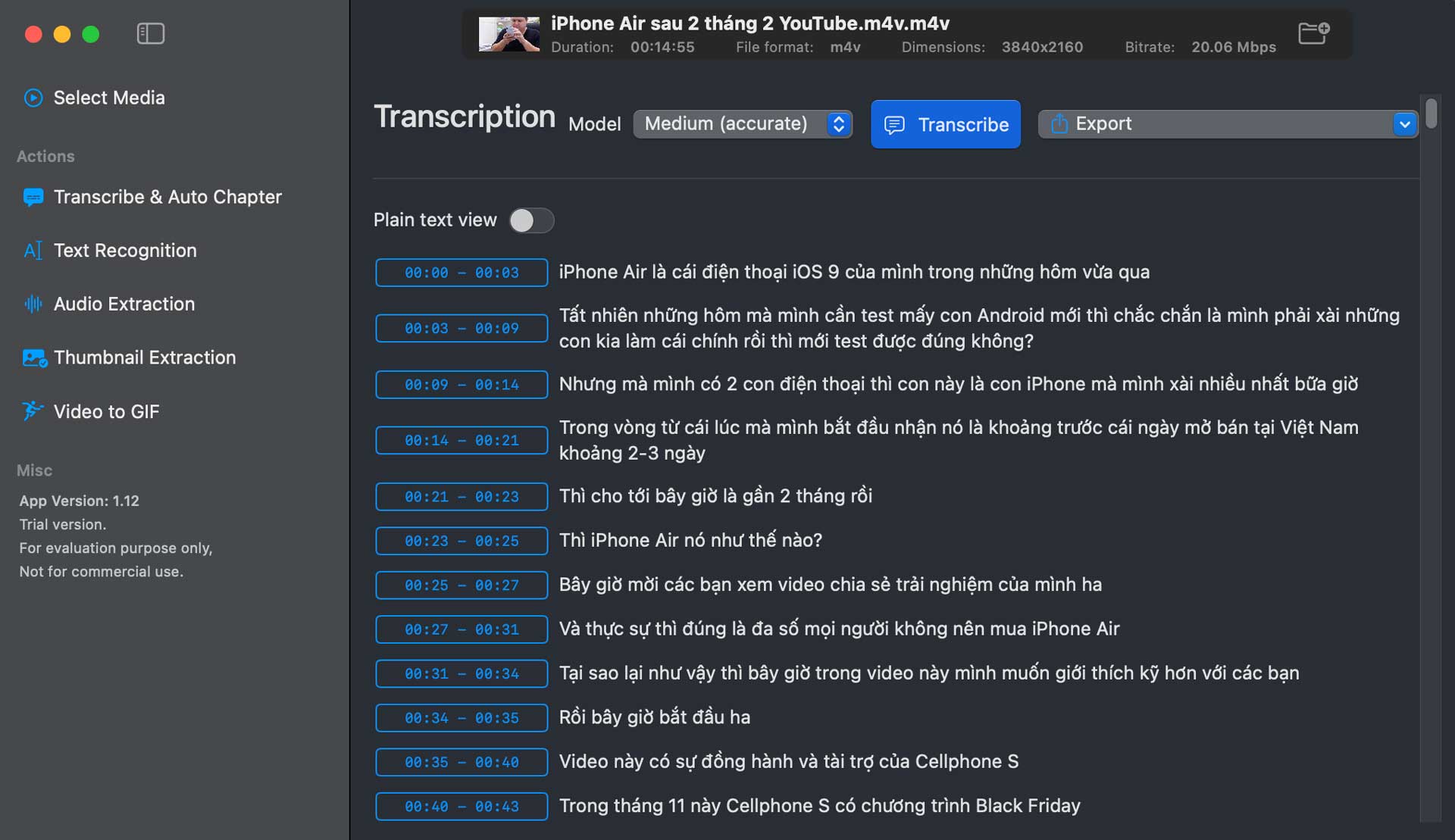 VideoUtils App Screenshot